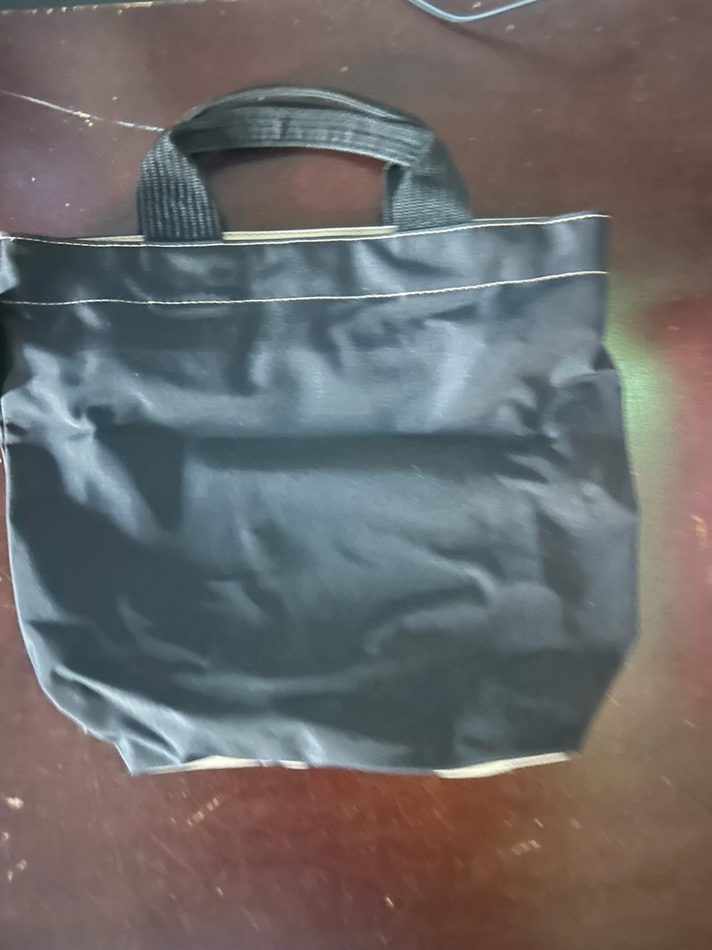 Herve Chapelier Mini Tote in Black and Tan